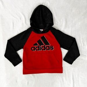 Adidas Kids Bold Red and Black Hoodie